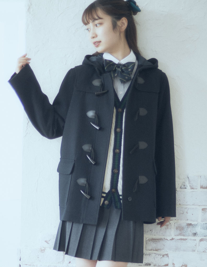 ダッフルコート ネイビー