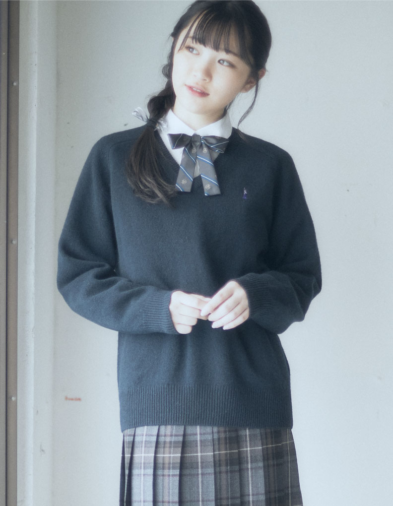 カーディガン〈ミルキーグレープ女神〉ネイビー