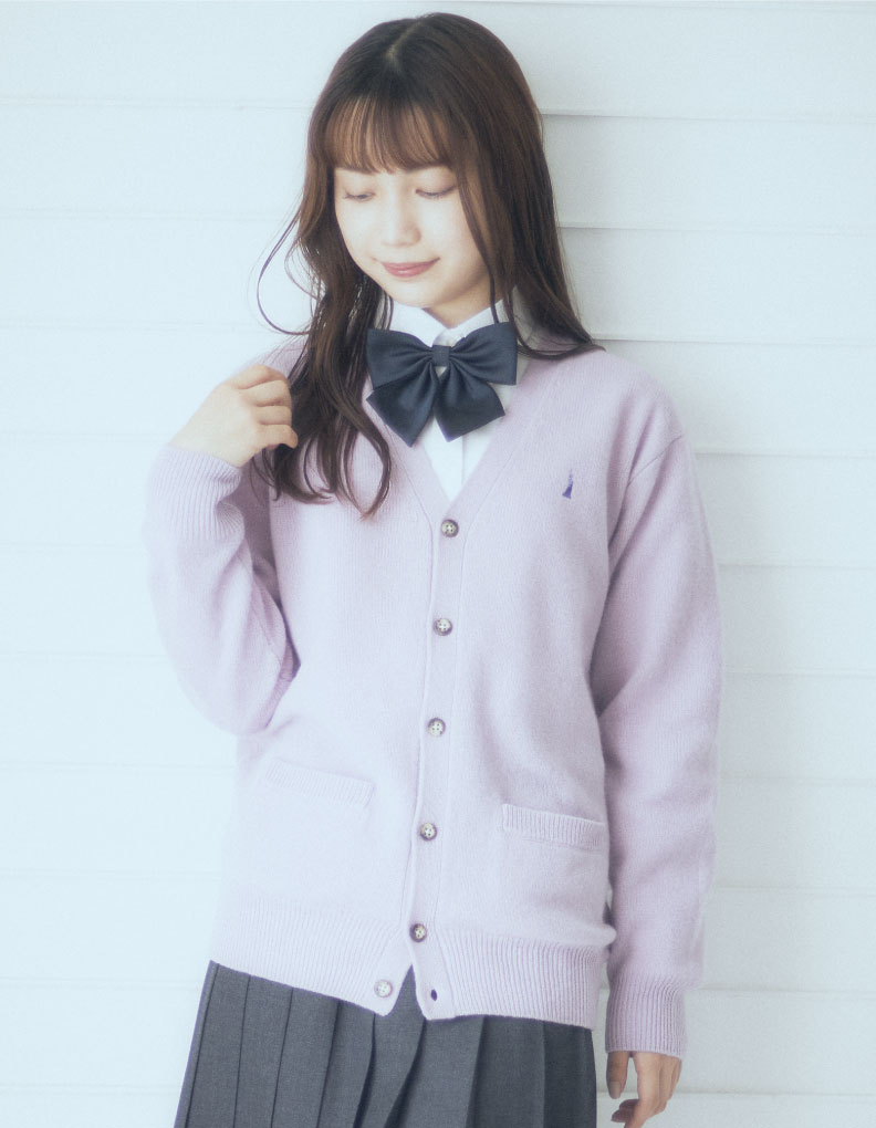 カーディガン〈ミルキーグレープ女神〉グレープ
