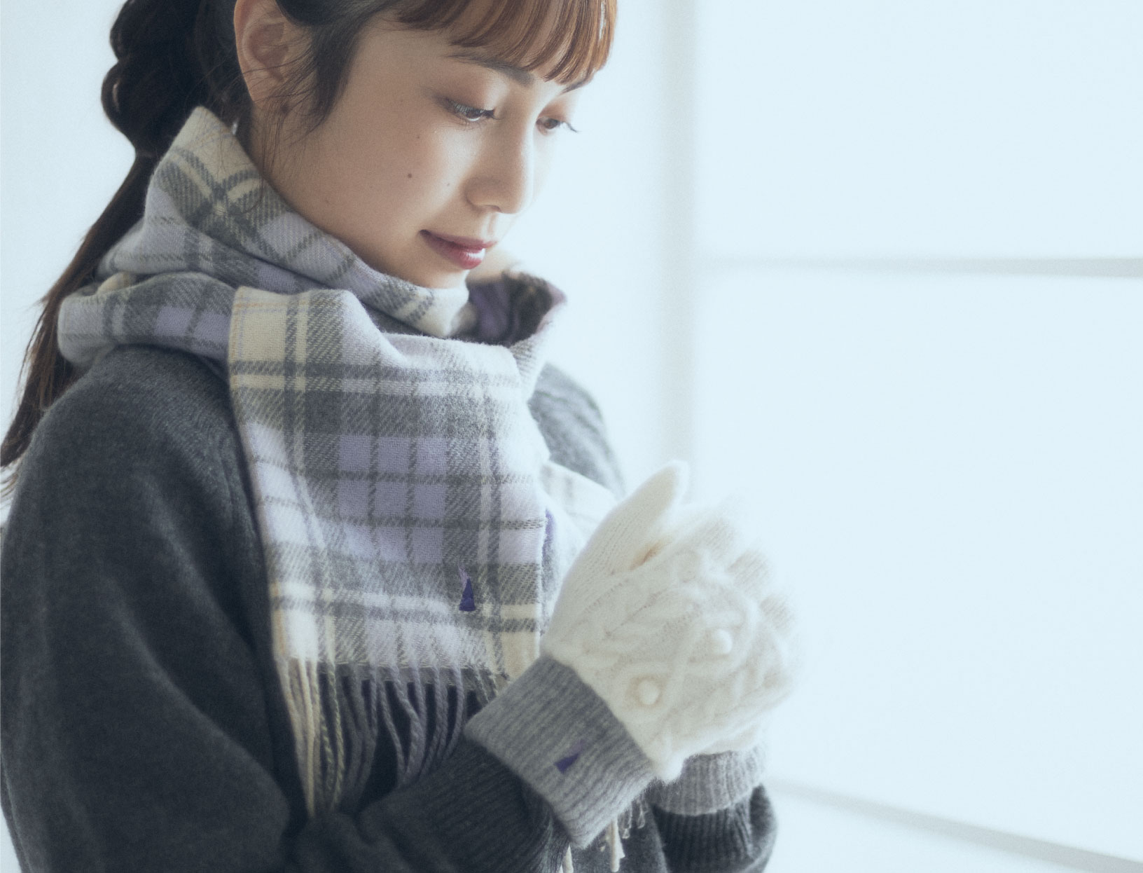 マフラー・手袋〈ミルキーグレープ女神〉
