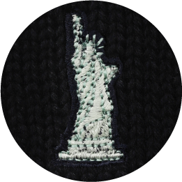 ネイビー×グリーンアップル