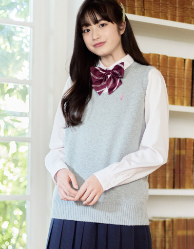 ベスト〈さくら女神〉ライトグレー