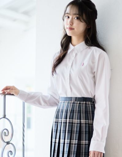 ブロードシャツ〈さくら女神〉ホワイト