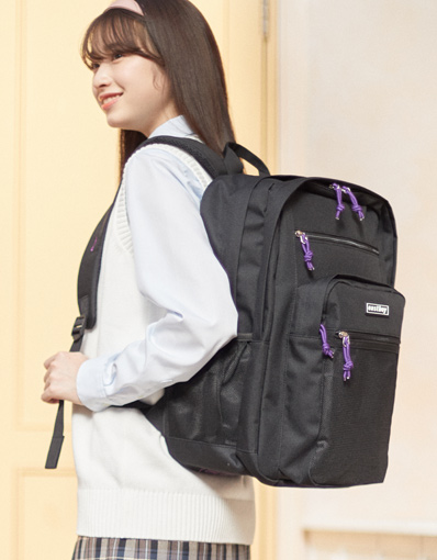 デイバッグ 32L ブラック×パープル 