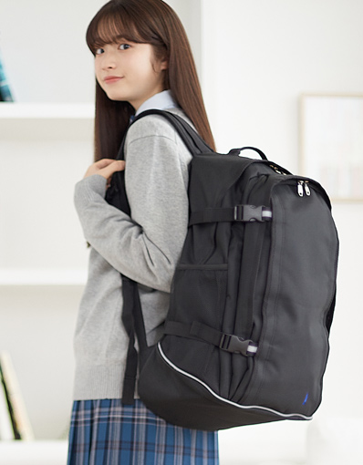 デイバッグ 32L ブラック×ブルー 