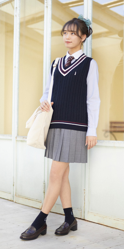 ベスト〈ライン入り〉ネイビー