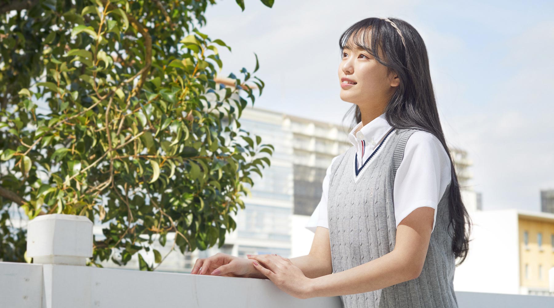 夏の制服コーディネート